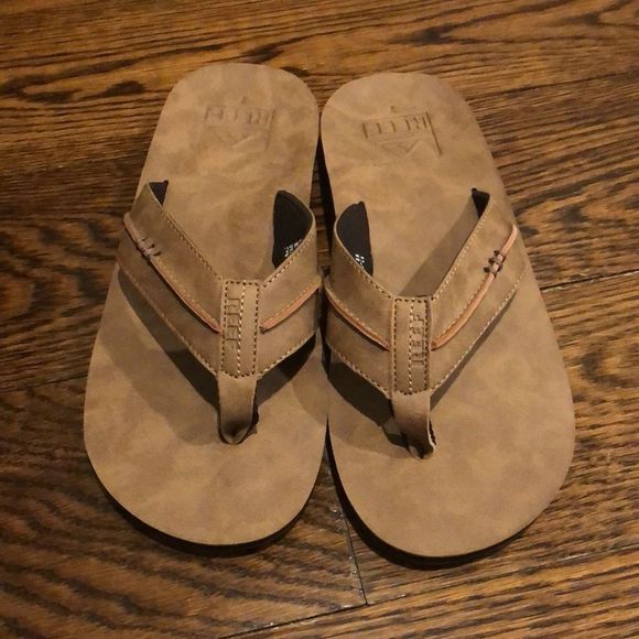 REEF Men’s Brown Slip On Flip Flop Thong Sandals Sz 7 - Picture 1 of 7